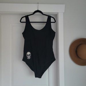All Twerk No Pray Skull One Piece Swimsuit